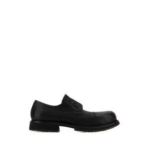 Balenciaga Men Black Leather Truck Slip Ons